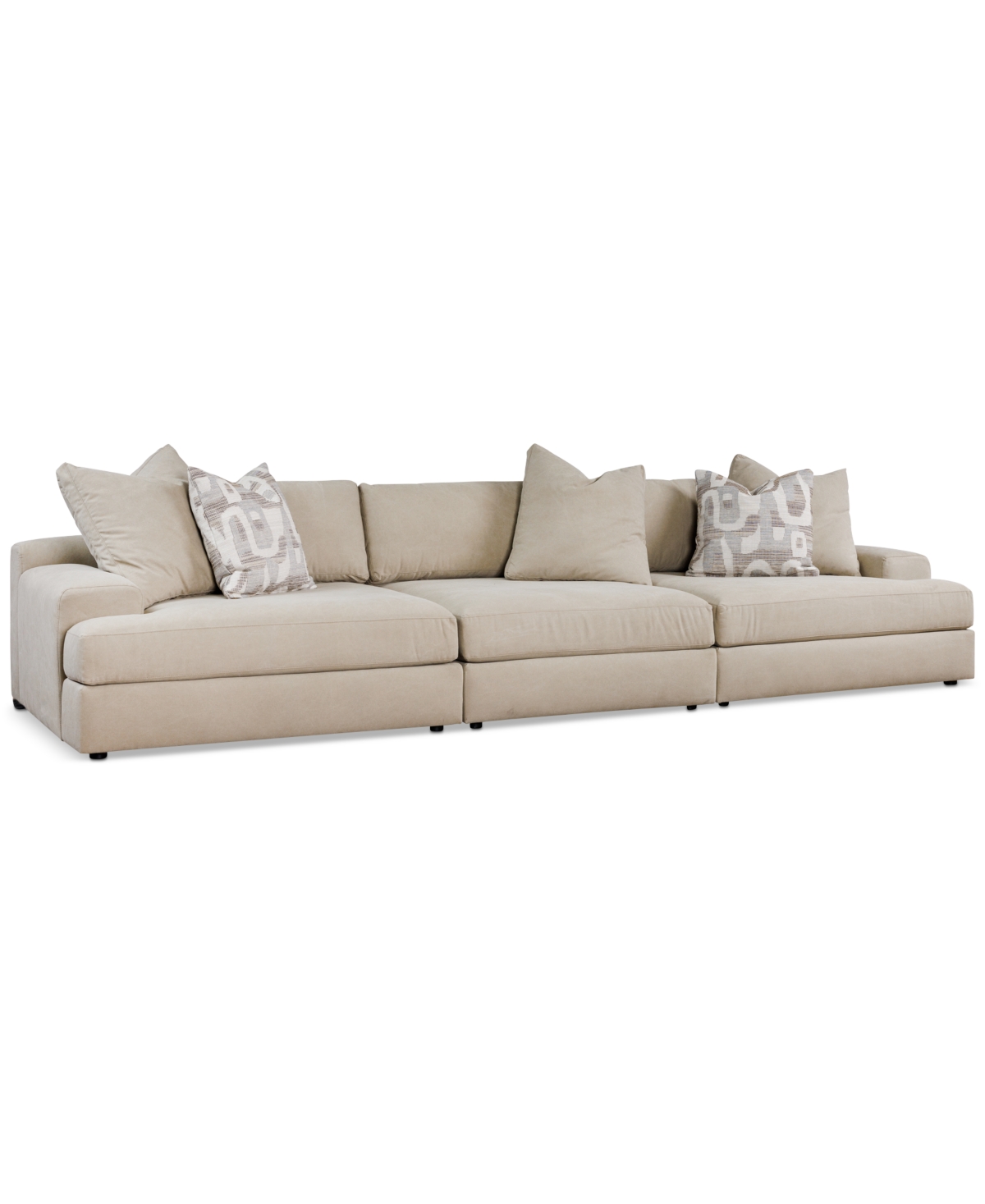Macy's Klarke 3-pc. Sofa With Deep Seating, Exclusively At  In Platinum