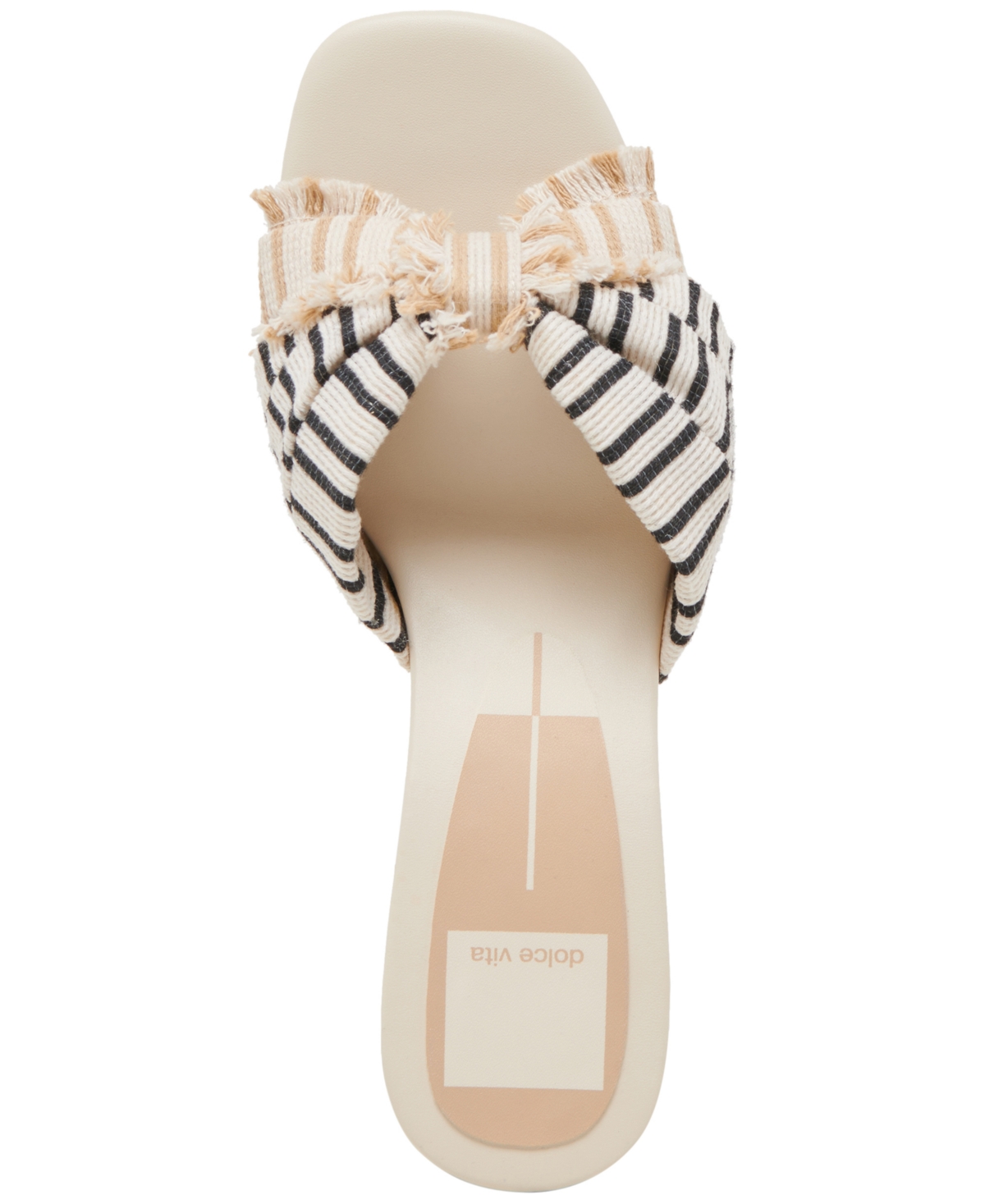 Dolce Vita Izra Sandal In Natural Multi Striped Linen