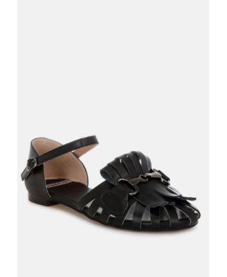 Ramita Horsebit Fringe Flat Sandals
