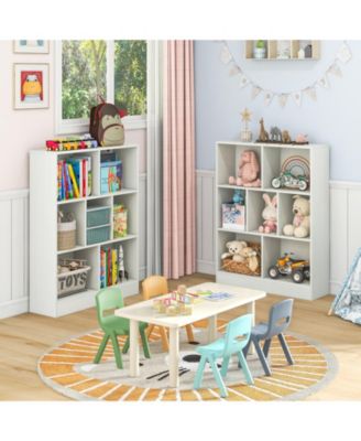 7-Section Freestanding Bookshelf for Kids Room, Classroom, Nursery, or Daycare