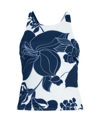 Plus Size DD-Cup Tugless High Neck Strappy Back Tankini Swimsuit Top