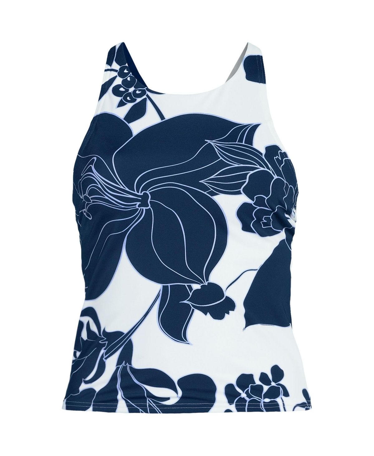 Lands' End Plus Dd-Cup Tugless High Neck Strappy Back Tankini Swimsuit Top