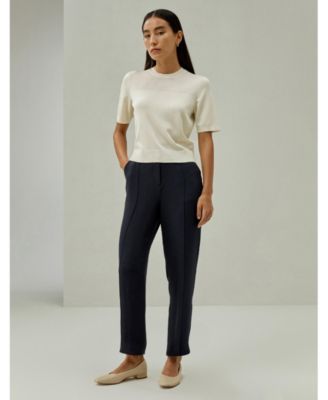 Women's Sophisticated Dual-Knit Silk T-Shirt