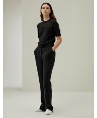 Women's Sophisticated Dual-Knit Silk T-Shirt