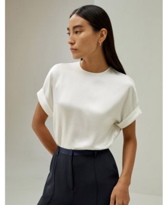 Women's Contemporary Oversized Silk Top