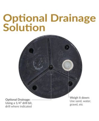 Weather-Resistant Polyresin Double-Walled Outdoor Flower Pot Planter, 20.75"