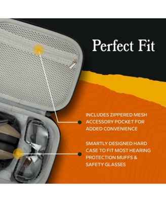 Walker's Game Ear Razor Slim Electronic Lightweight Shooting Hunting Range Hearing Protection Muffs Glasses Bundle