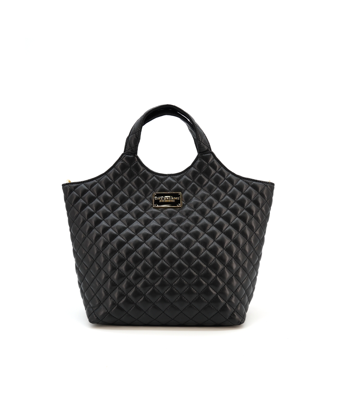 Juliet Quilted Medium Tote Bag - Black