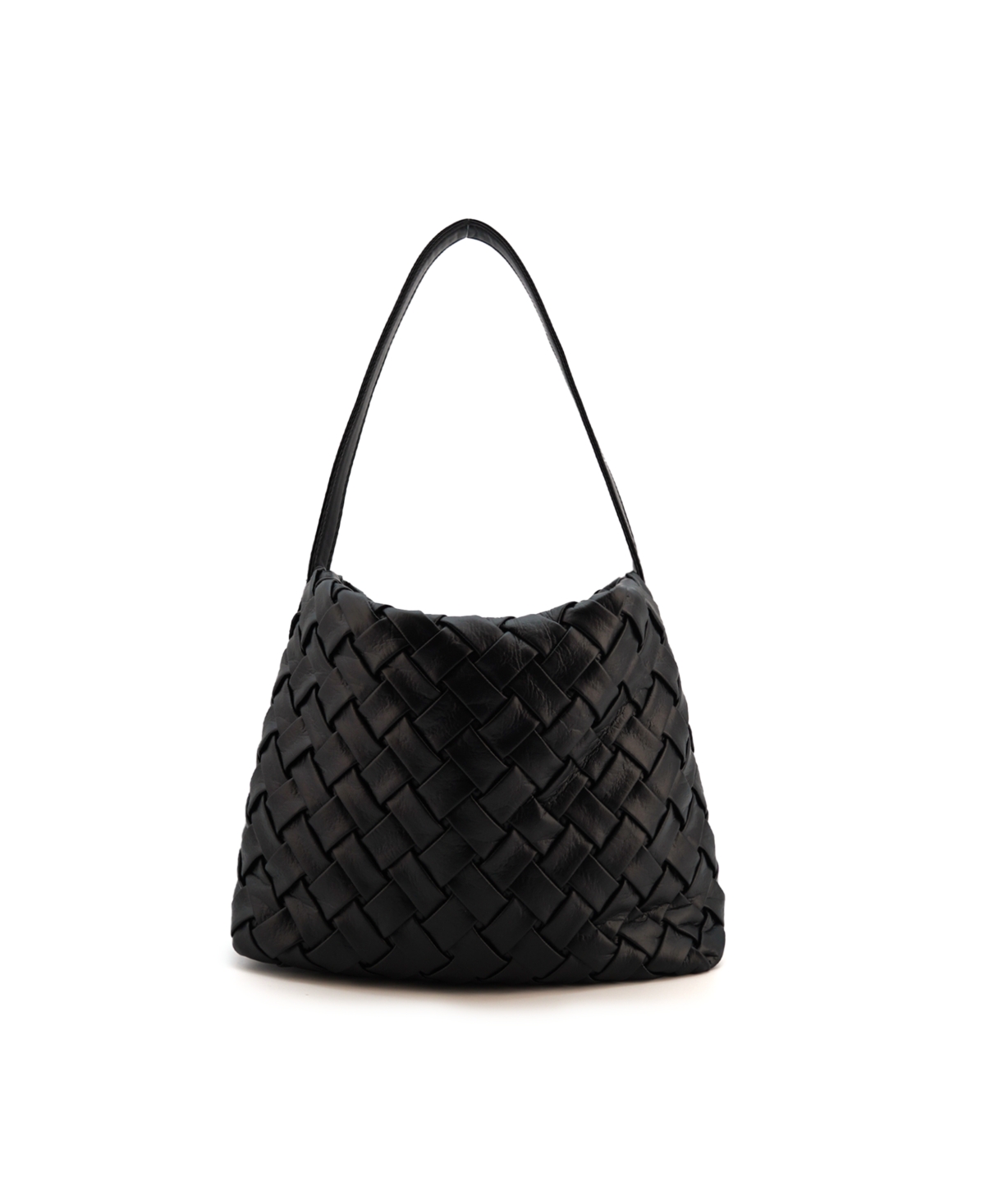 Hazel Woven Large Tote Bag - Black