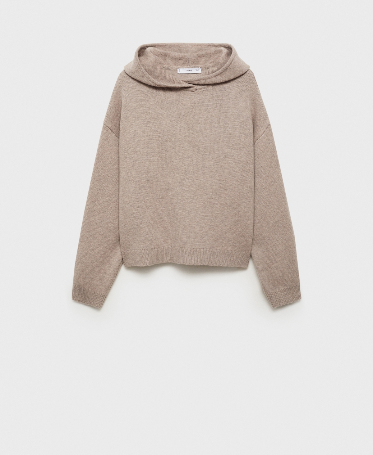 Mango Wool-blend Hooded Sweater Sand In Sand