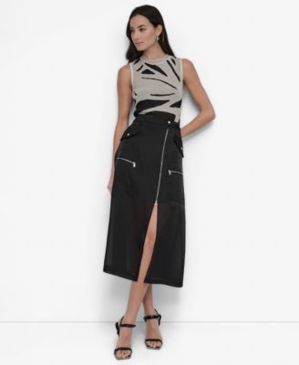 DKNY Women's Organza Cargo Skirt Macy's