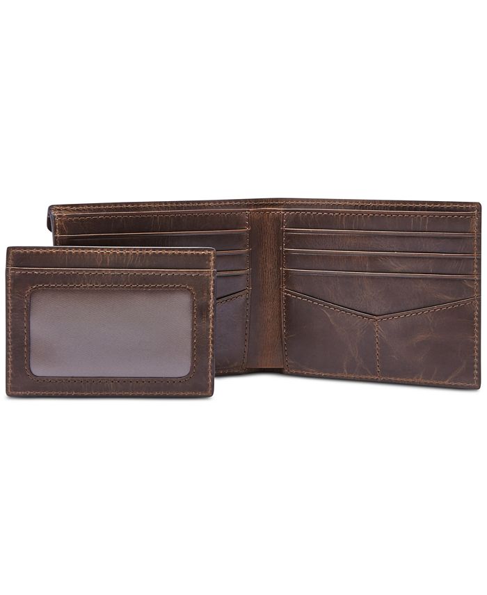 Fossil Men's Derrick 2 In1 Bifold Leather Wallet Macy's