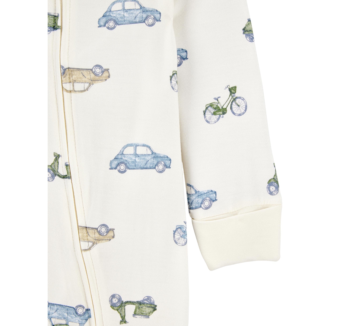 Carter's Purelysoft By  Baby Zip-up Purelysoft 1-piece Sleep & Play Pajamas In Ivory-cars