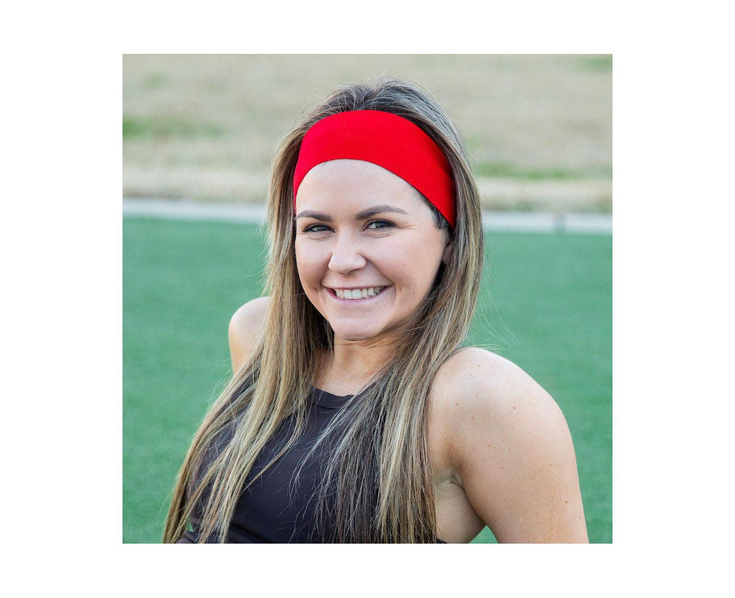 Women's Pack of Wide Training Headbands - Red + Grey + Black