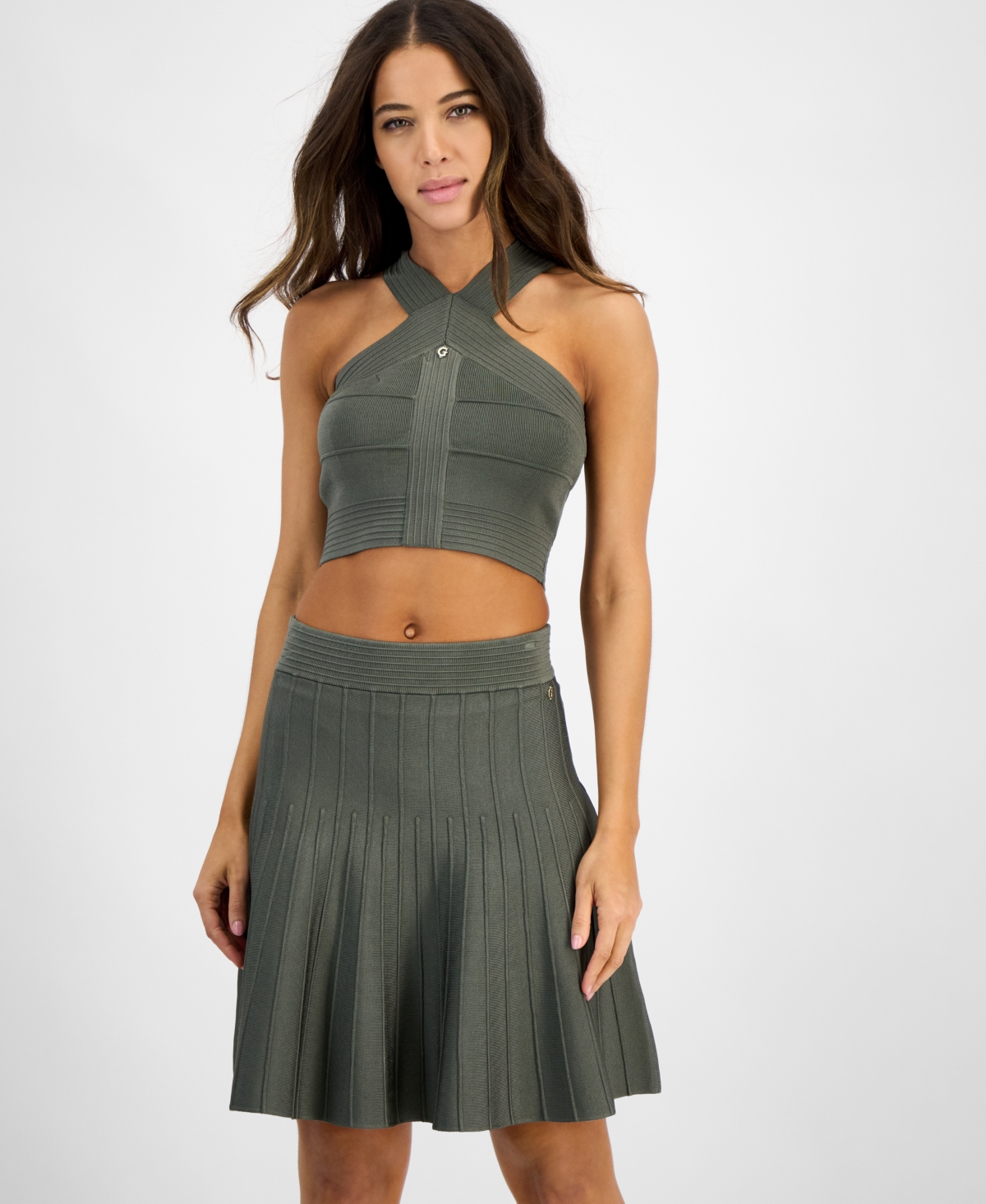 Women's Mirage Ottoman Staci Halter-Neck Top - Green Plant