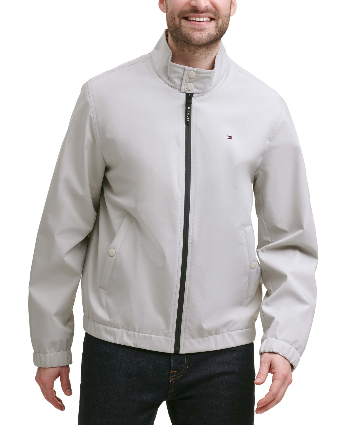 Tommy Hilfiger Men's Stand-collar Jacket In White