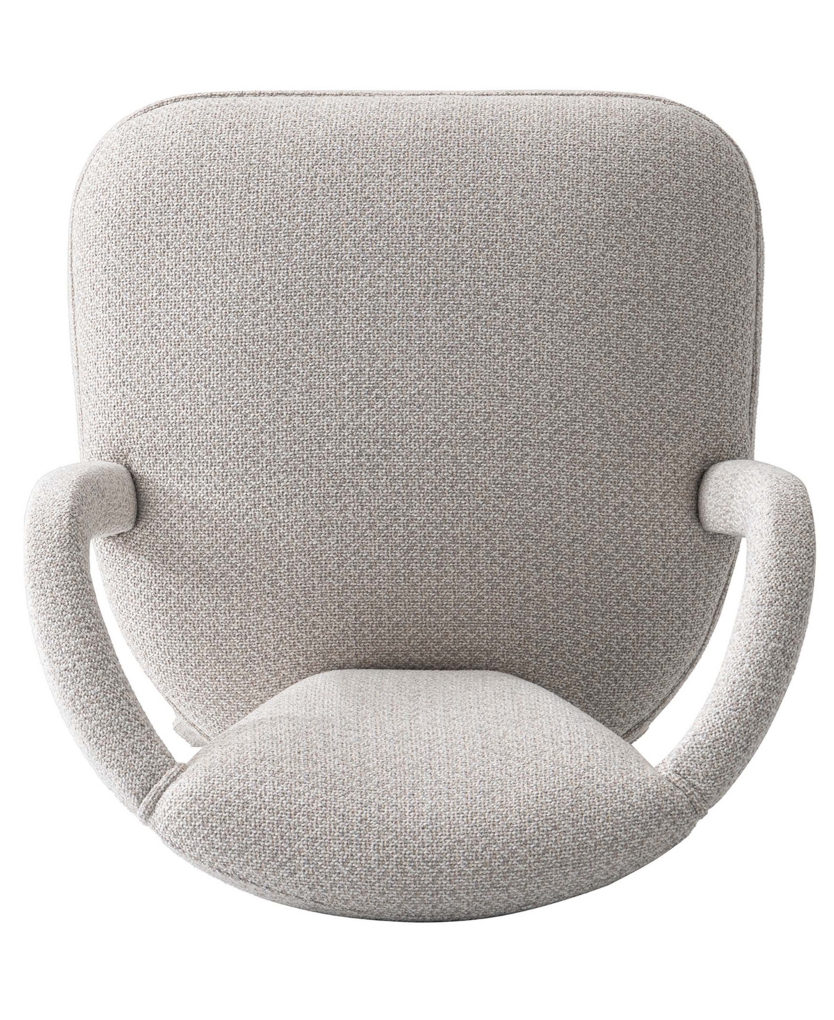 Manhattan Comfort Modern Palmer Tweed Dining Armchair In Silver