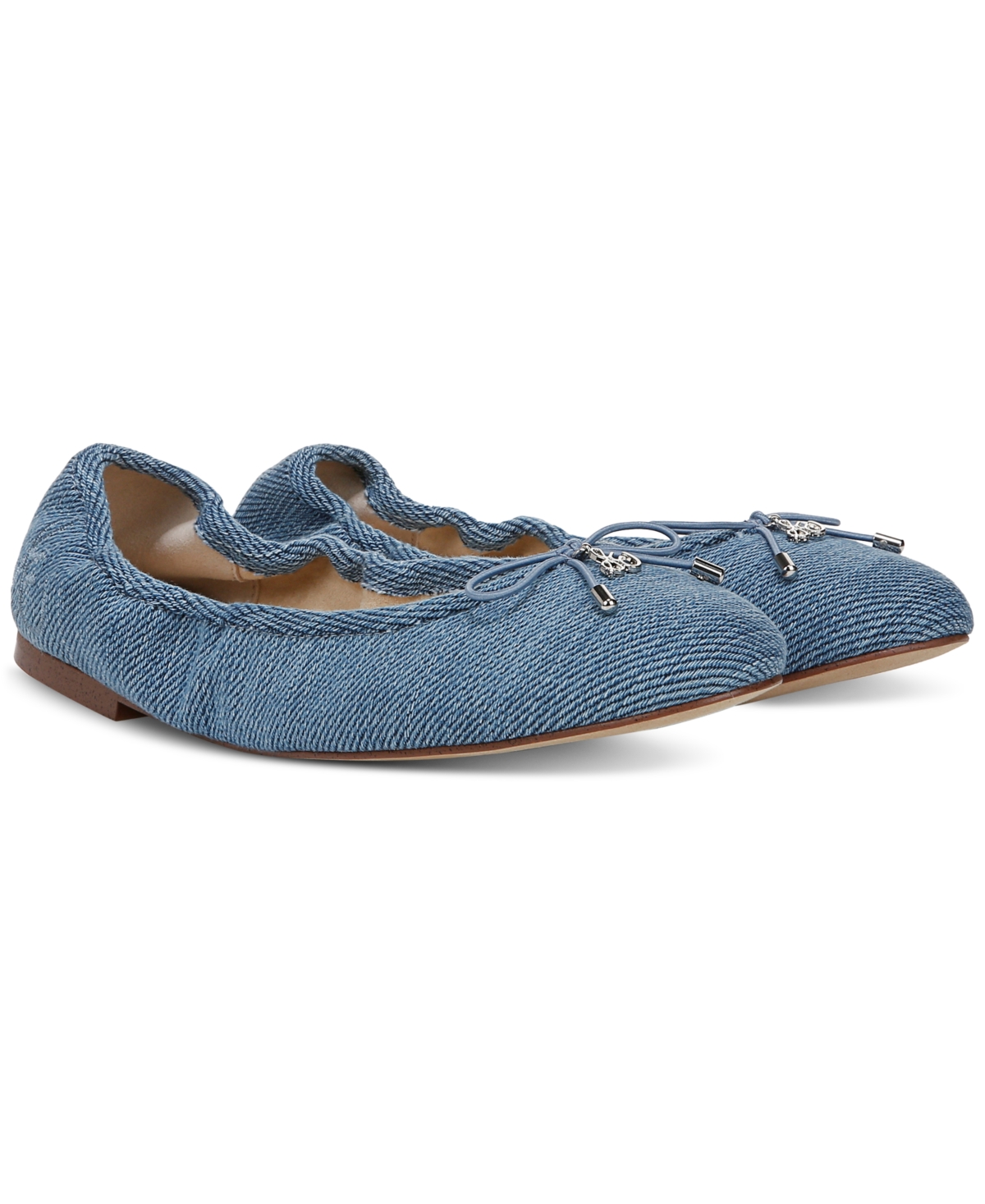 Shop Sam Edelman Women's Felicia Ballet Flats In Vintage Denim Fabric