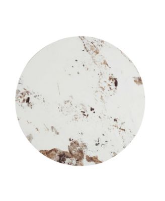 Alondra 31.49" Modern Round Sintered Stone Top Coffee Table