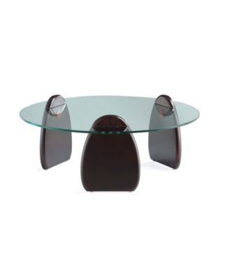 Artesia 35.43" Modern Tempered Glass Top Coffee Table