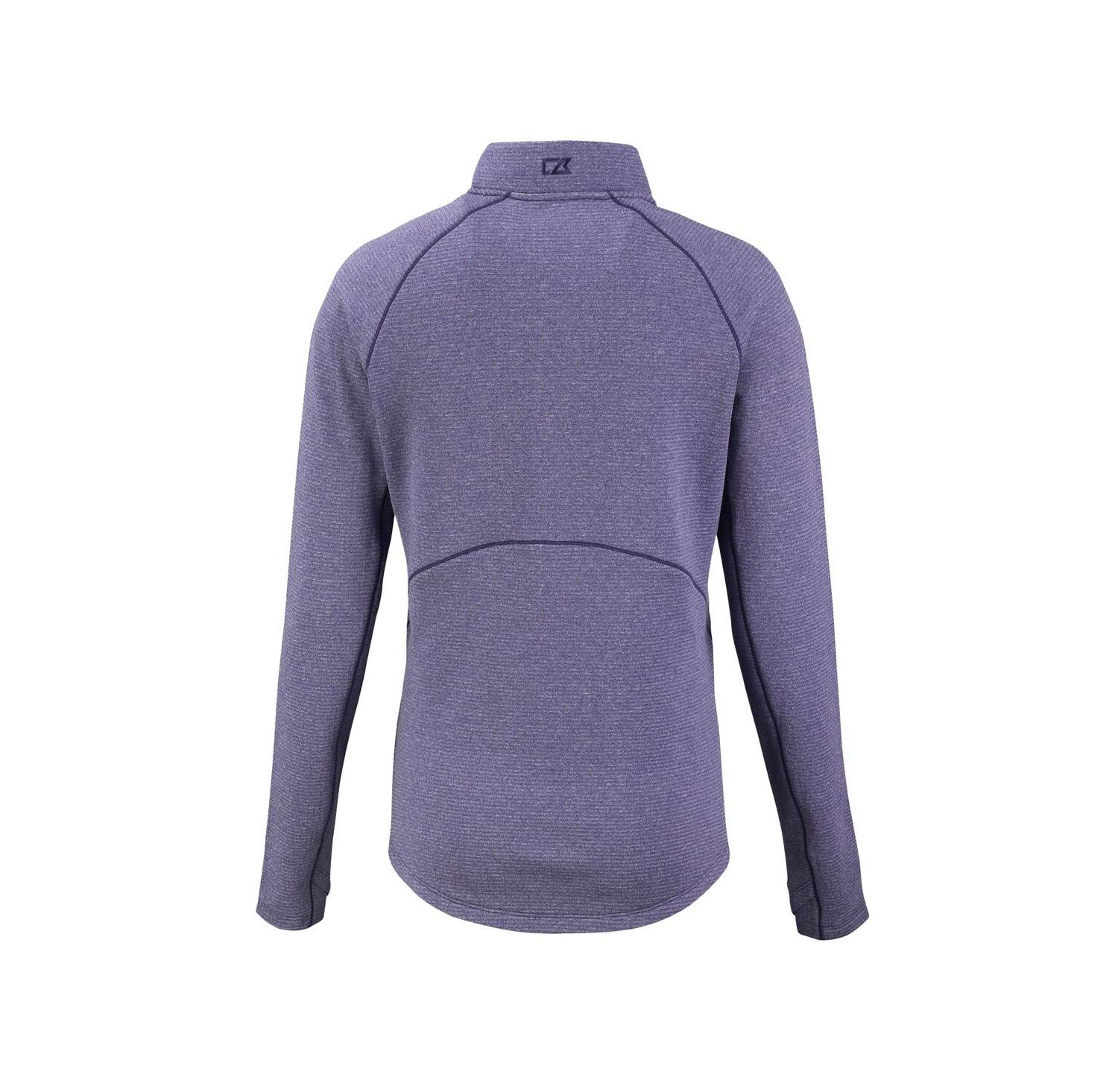 Women's Heather Purple Baltimore Ravens Peshastin Eco Fleece Tri-Blend Raglan Half-Zip Jacket