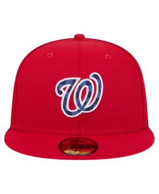 Men's Red Washington Nationals Checkered Undervisor 59FIFTY Fitted Hat