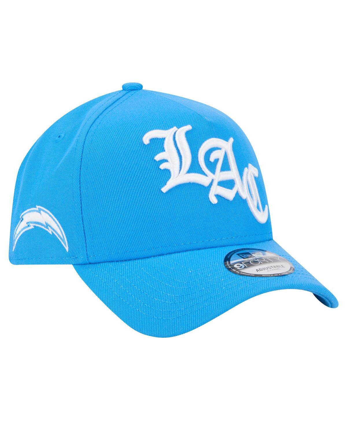 NEW ERA MEN'S POWDER BLUE LOS ANGELES CHARGERS MYSTIC 9FORTY A-FRAME ADJUSTABLE HAT 