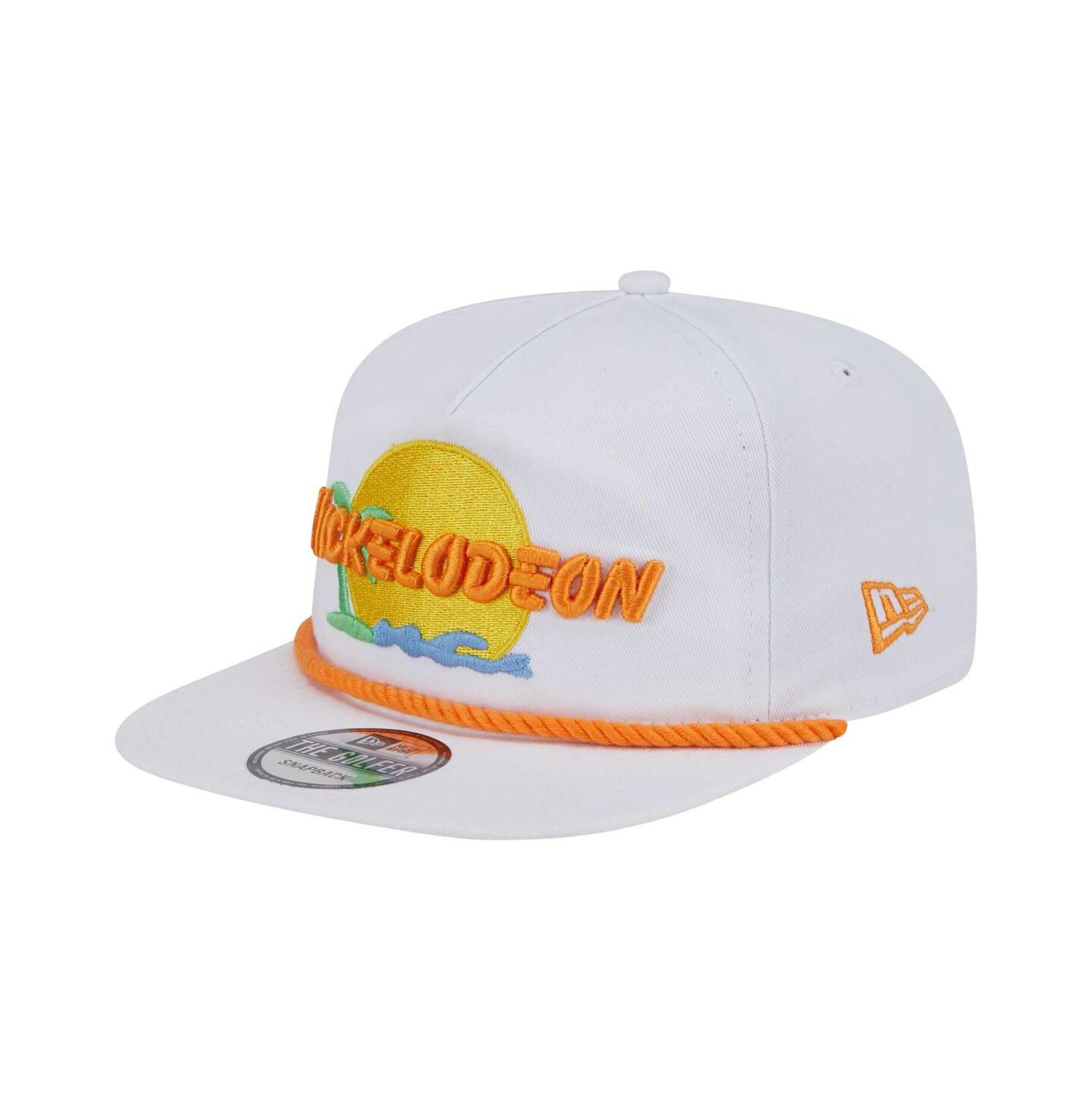 Мужская кепка New Era White Nickelodeon Golfer Snapback Hat — фото 1