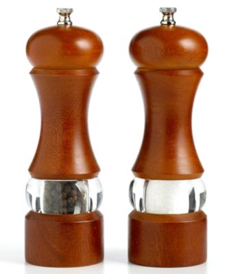 Martha Stewart Collection - 7.5" Walnut Acrylic Salt and Pepper Mill