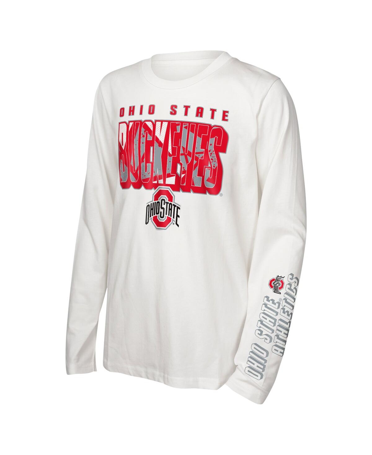 Outerstuff Preschool Ohio State Buckeyes In The Mix T-shirt Combo Set In Heather Gray