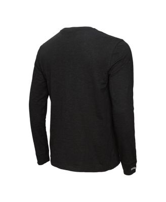 Men's Black Baltimore Orioles Arched Logo Slub Long Sleeve T-Shirt