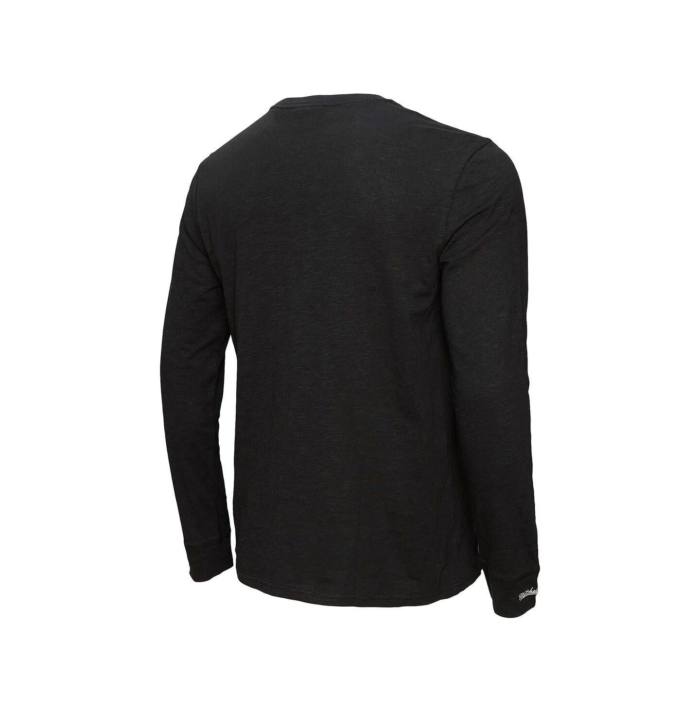 Мужская футболка Mitchell & Ness Black Baltimore Orioles Arched Logo Slub Long Sleeve — фото 2