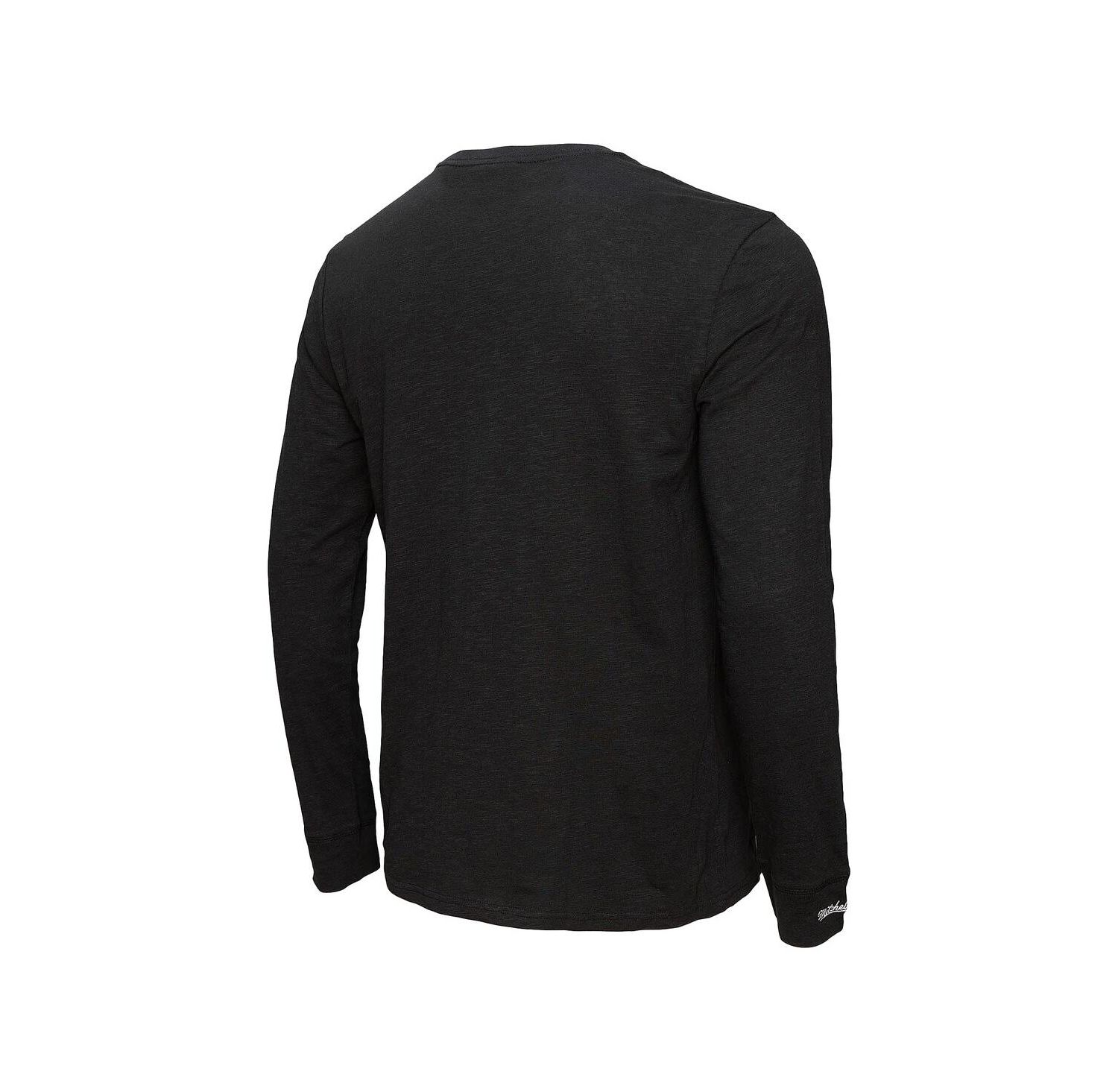 Men's Black Baltimore Orioles Arched Logo Slub Long Sleeve T-Shirt
