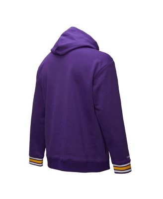 Men's Purple LSU Tigers Chainstitch Fleece Pullover Hoodie