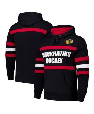 Mitchell & Ness - Men's Black Chicago Blackhawks Head Coach Slogan Pullover Hoodie