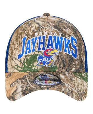Men's Camo/Royal Kansas Jayhawks 9FORTY A-Frame Adjustable Hat
