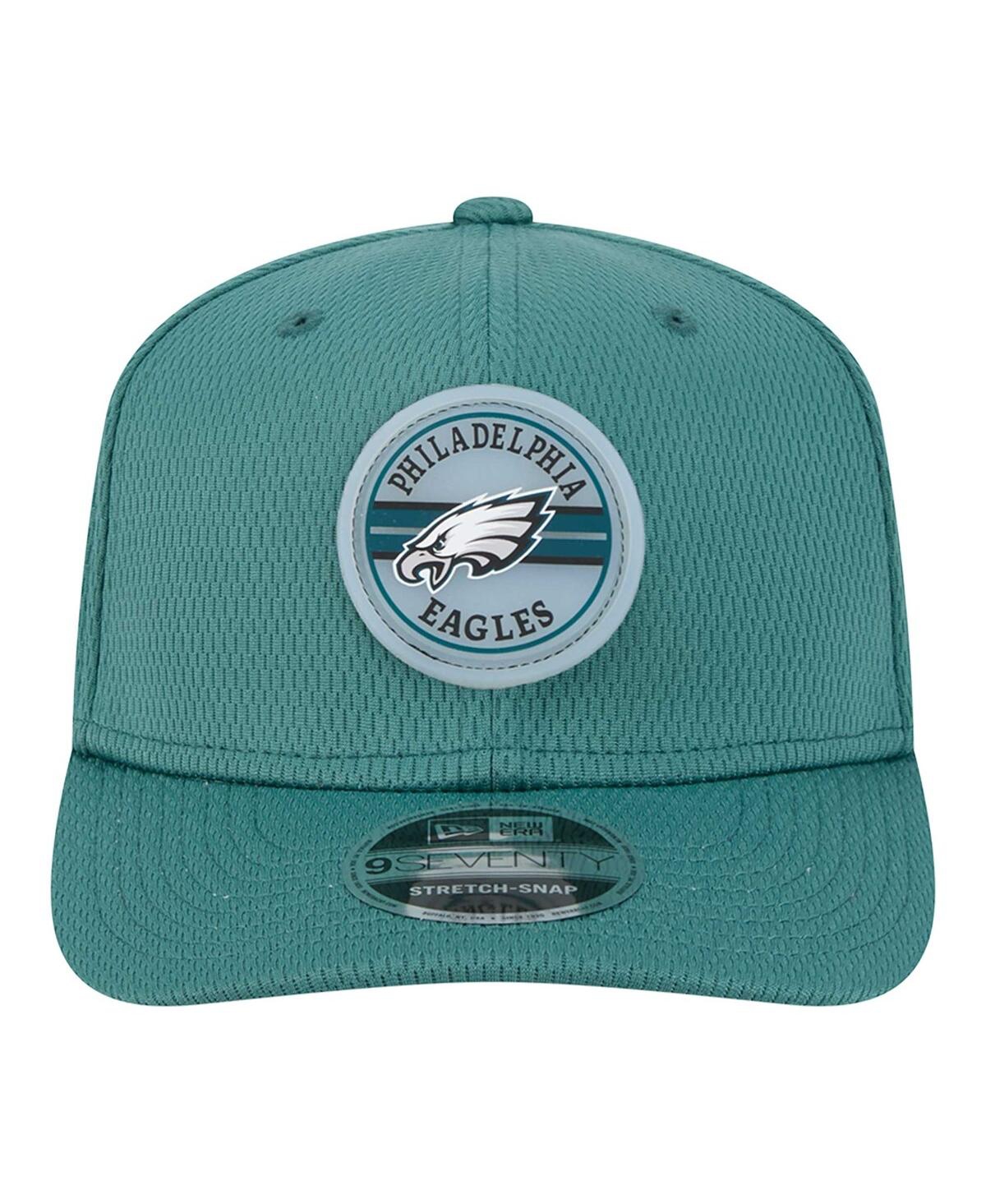 NEW ERA MEN'S MIDNIGHT GREEN PHILADELPHIA EAGLES ADVENTURE PATCHED 9SEVENTY STRETCH-SNAP ADJUSTABLE HAT 