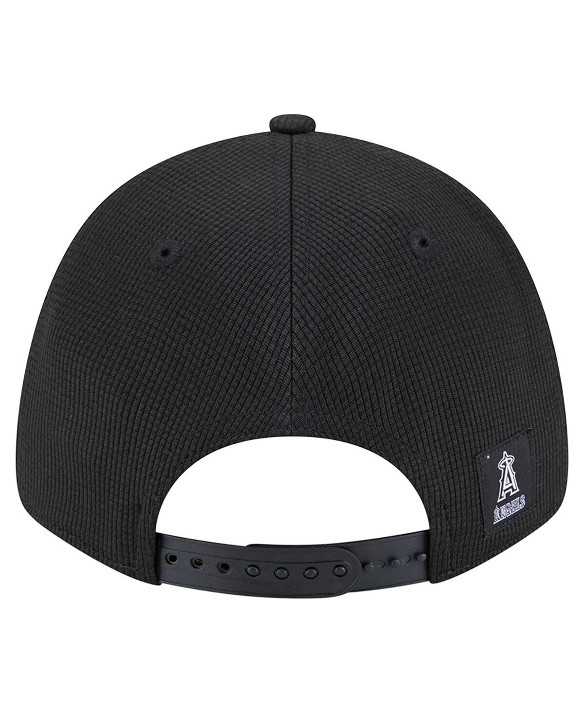 NEW ERA MEN'S BLACK LOS ANGELES ANGELS PIVOT 9FORTY ADJUSTABLE HAT 