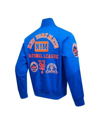Men's Royal New York Mets Area Code Twill Full-Zip Jacket