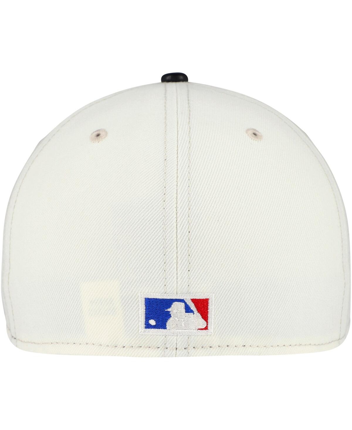 NEW ERA MEN'S CREAM/BLACK CHICAGO BULLS VISOR TWO-TONE 59FIFTY FITTED HAT