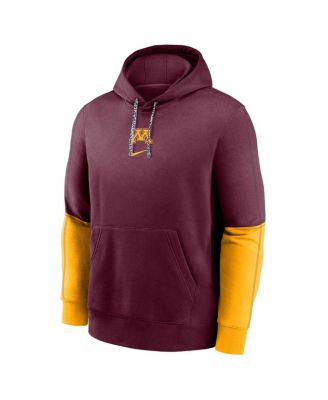 Nike - Men's  Maroon Minnesota Golden Gophers 2024 Sideline Club Fleece Pullover Hoodie