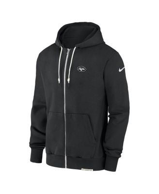 Men's Black New York Jets Sideline Performance Full-Zip Hoodie Sweatshirt