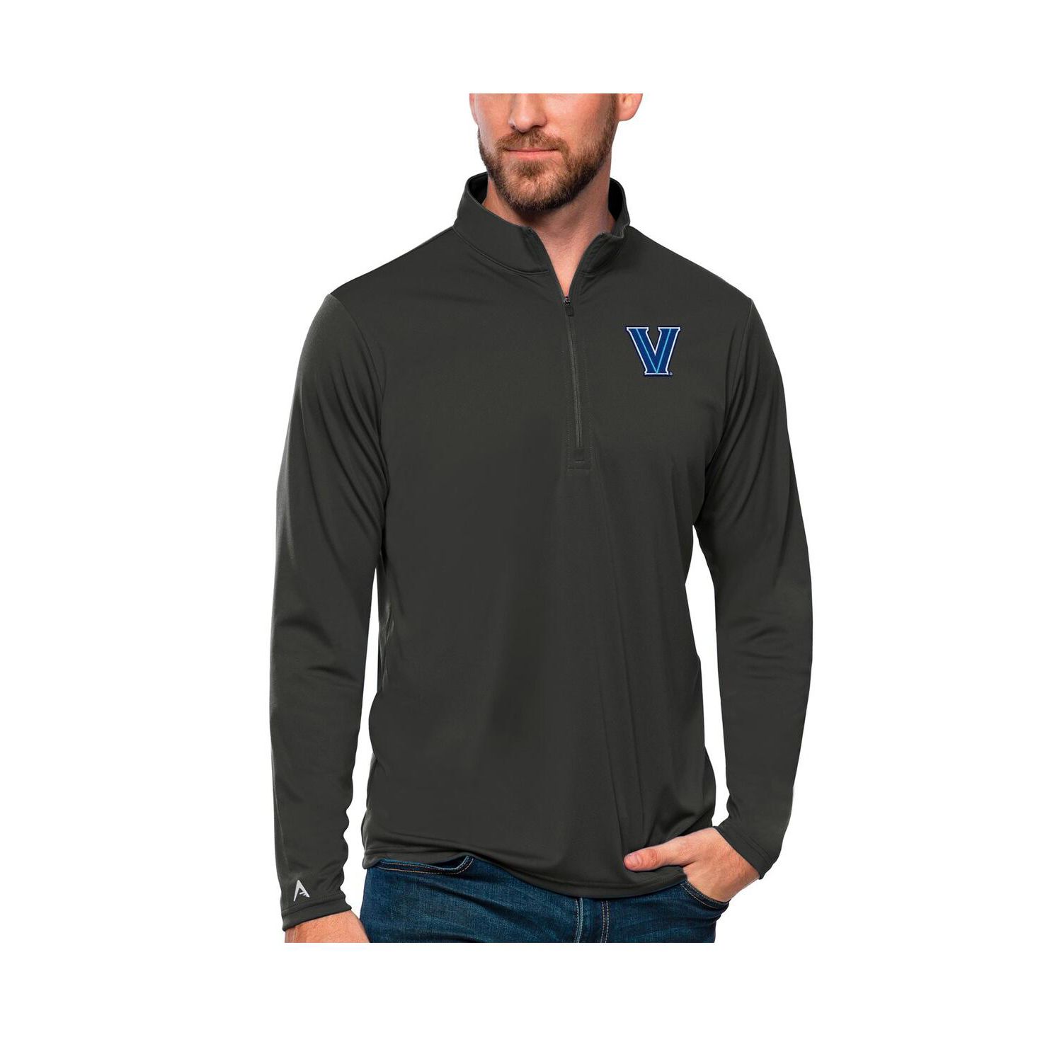 Men's Charcoal Villanova Wildcats Tribute Quarter-Zip Top