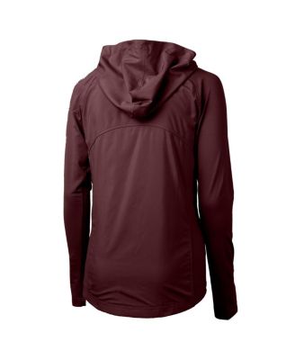 Women's Burgundy Washington Commanders Adapt Knit Hybrid Full-Zip Hoodie