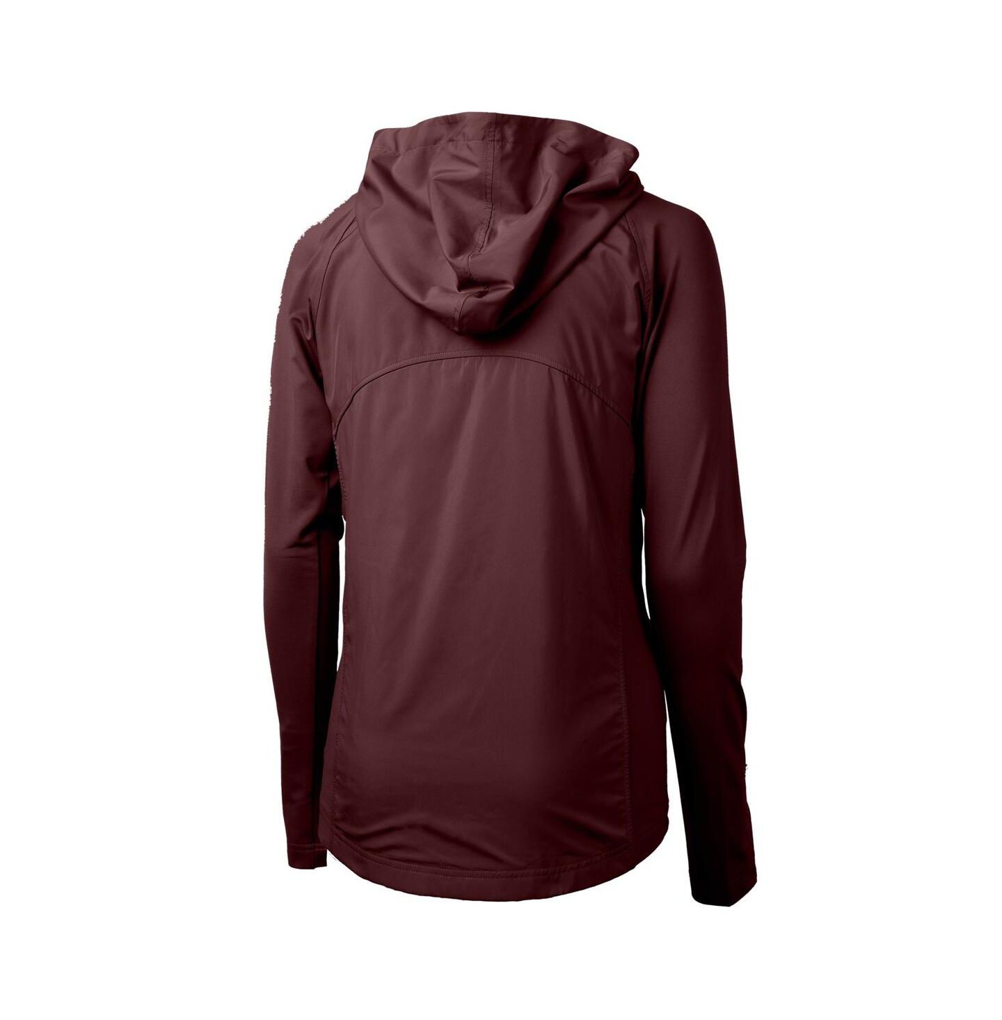 Женское худи Cutter & Buck Burgundy Washington Commanders Adapt Knit Hybrid Full-Zip — фото 3
