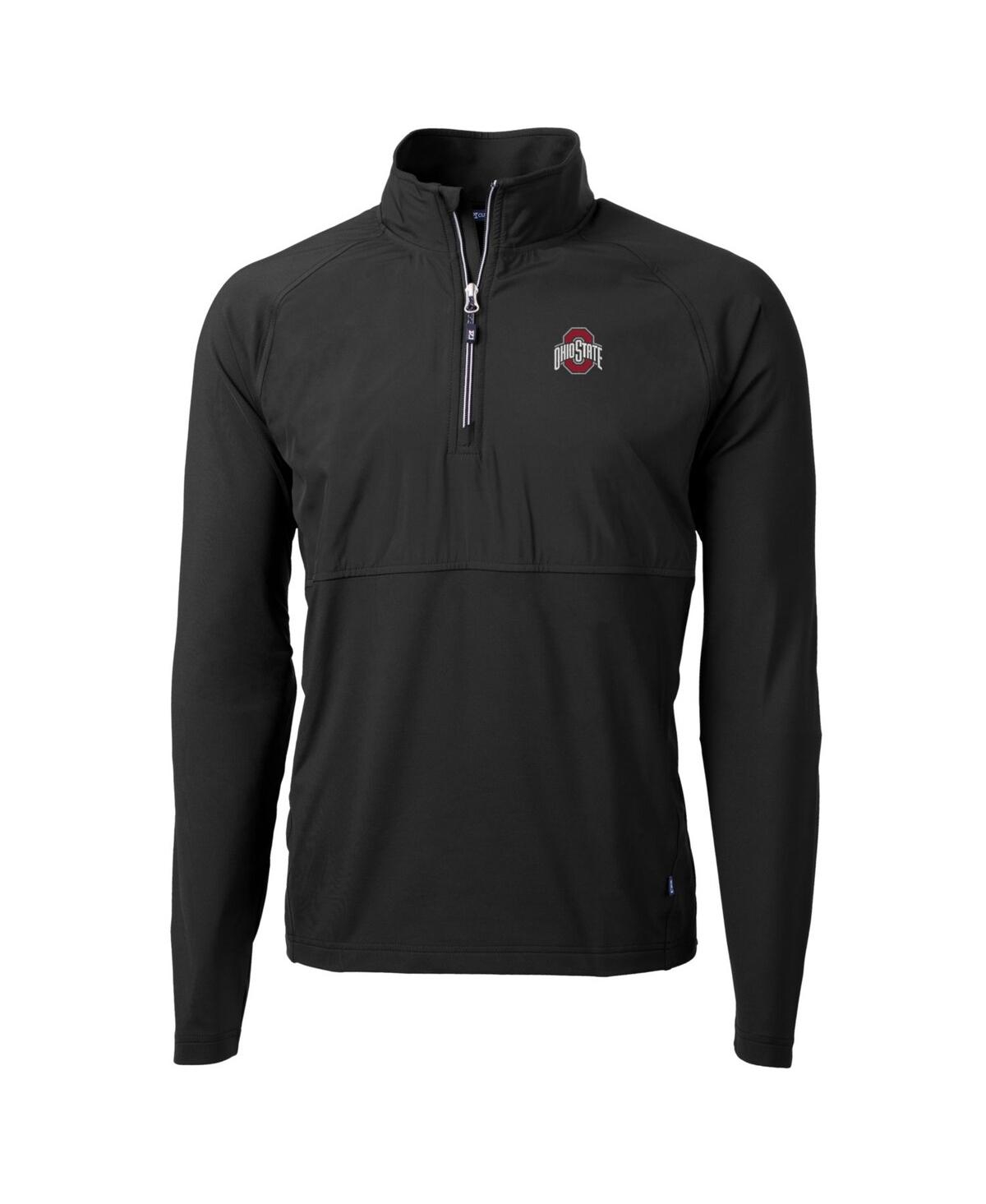 Men's Black Ohio State Buckeyes Adapt Knit Hybrid Quarter-Zip Pullover Top - Black
