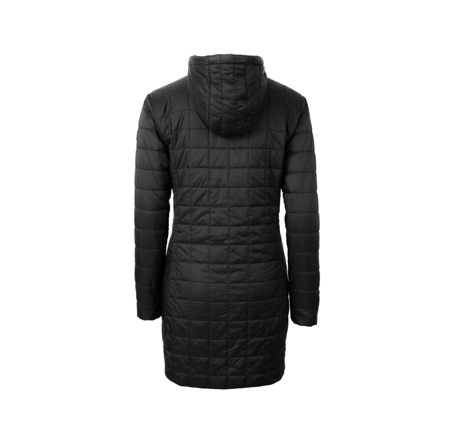 Women's Black Iowa Hawkeyes Rainier PrimaLoft Hooded Long Coat
