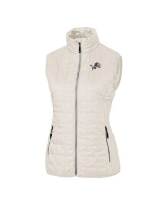 Cutter & Buck - Women's White Detroit Lions Americana Rainier Full-Zip Vest