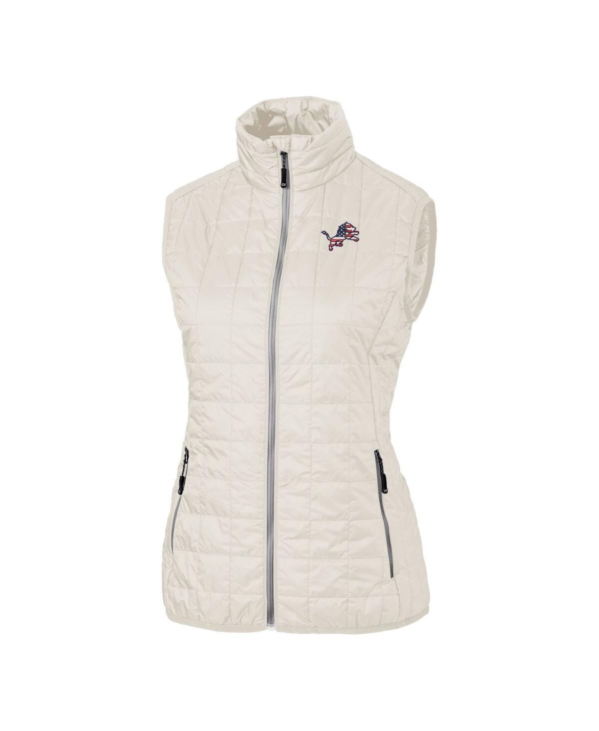Women's White Detroit Lions Americana Rainier Full-Zip Vest - White