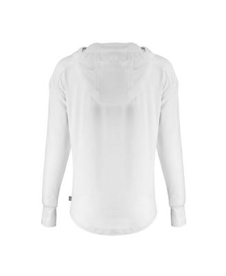 Women's White Seattle Seahawks Daybreak Eco Half-Zip Hoodie